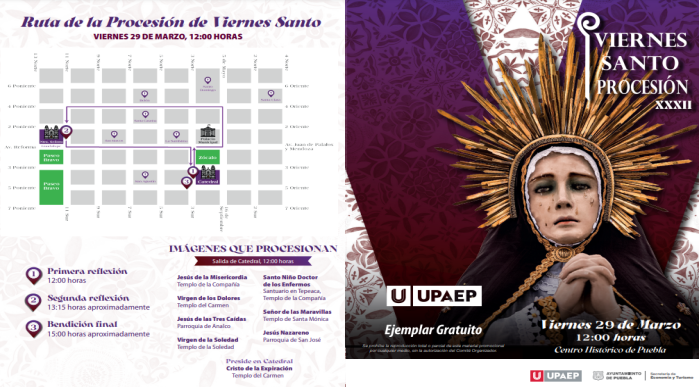 Todo listo para la Procesión de Viernes Santo en Puebla