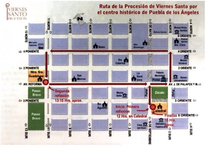 Consulta las calles cerradas por la Procesión de Puebla