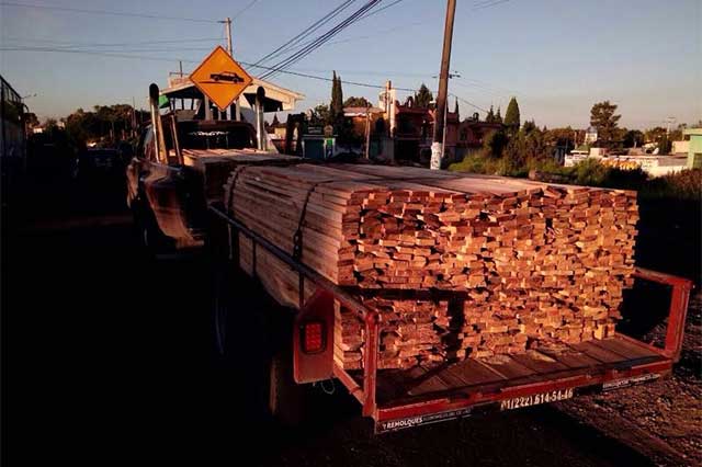 Profepa asegura carbón, madera y vehículos en Puebla y Tlaxcala