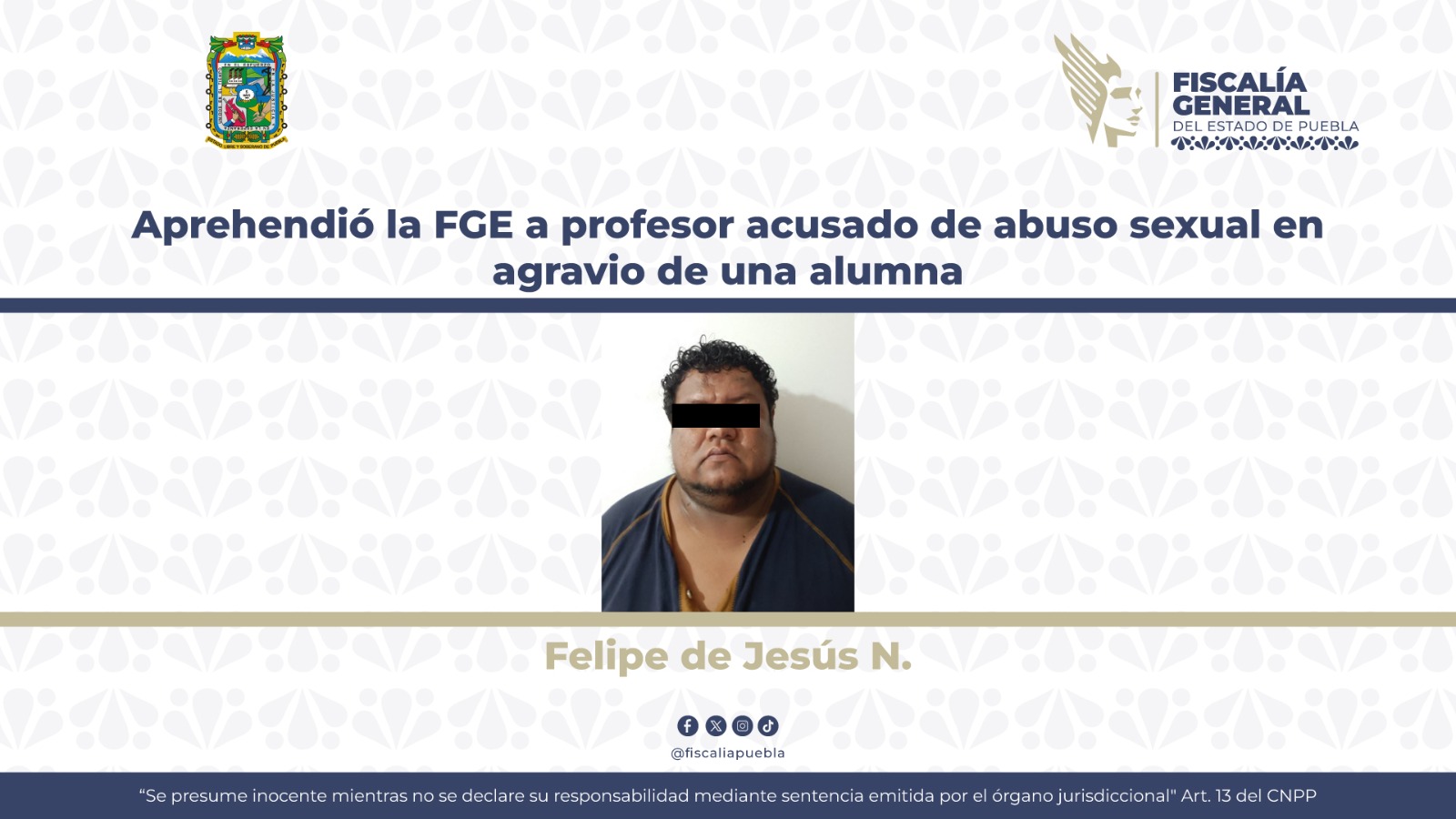Profesor presuntamente abusó de su alumna en Tepeaca
