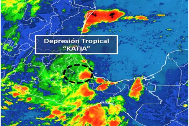 Katia descargará lluvias hasta de 250 mm en Puebla: SMN