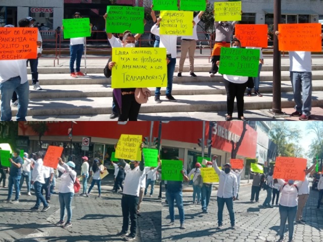 Protestan trabajadores despedidos del Ayuntamiento de Tehuacán