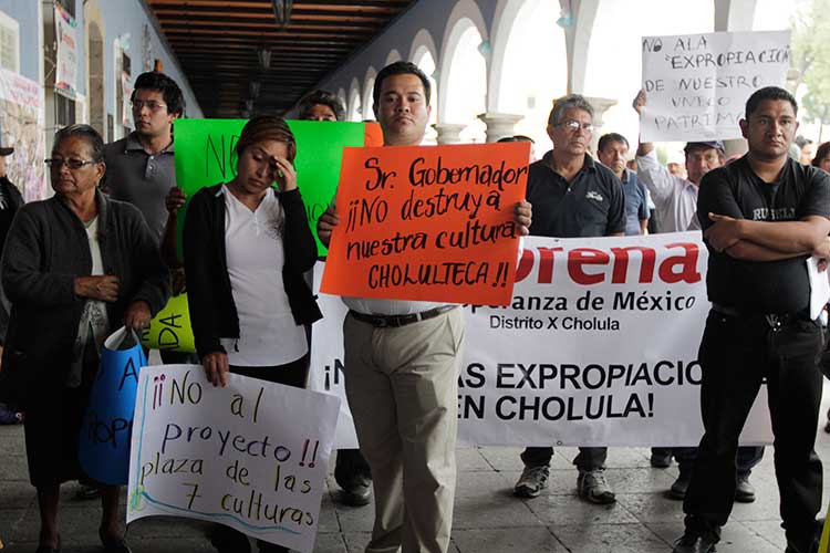 Protestan en San Pedro contra expropiación de tierras en zona arqueológica