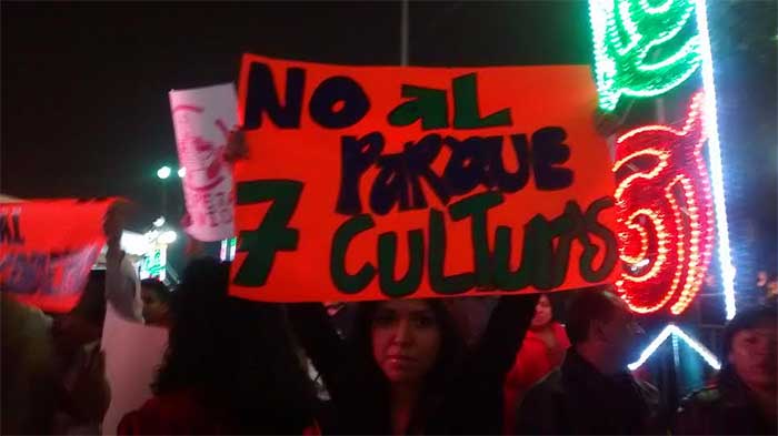 Protestan en grito por Parque de las 7 Culturas; Paisano los ignora