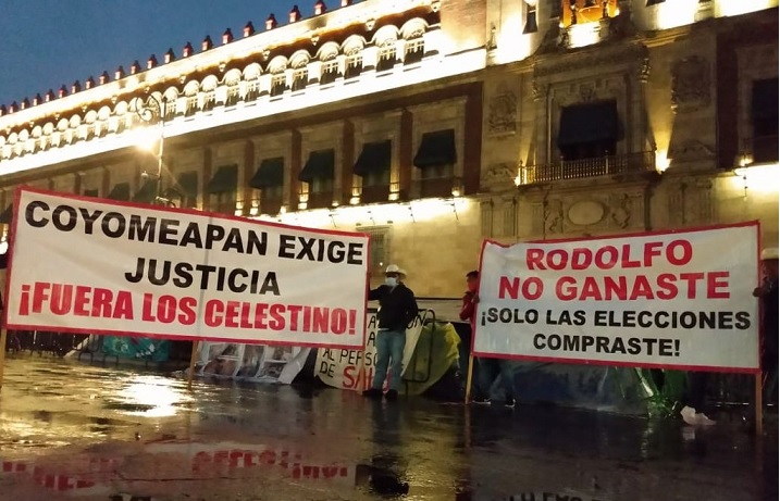 Van a Palacio Nacional para tirar elección en Coyomeapan