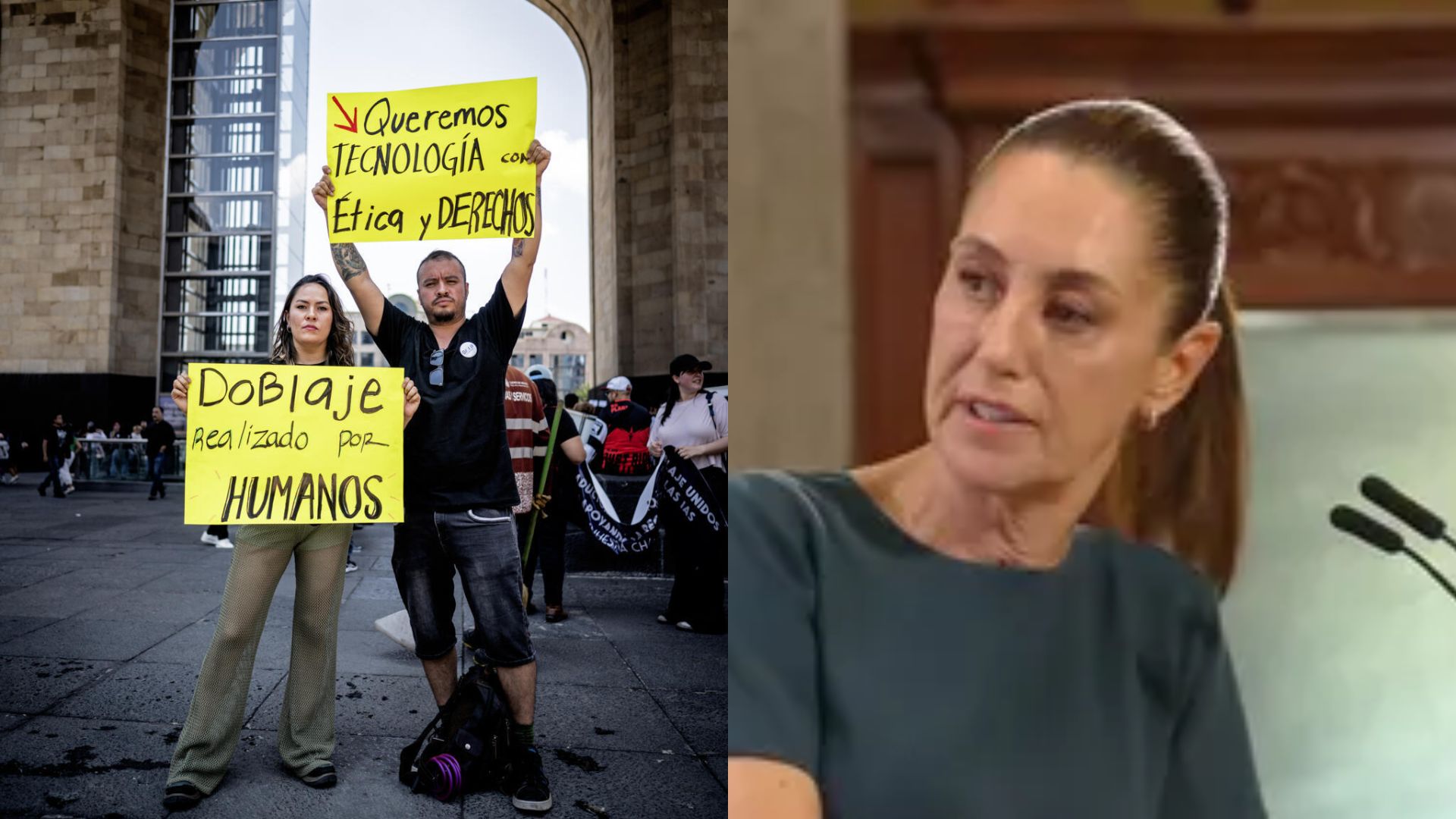 Tras protestas de actores de doblaje, trabajaremos en regular el uso de la IA: Sheinbaum 