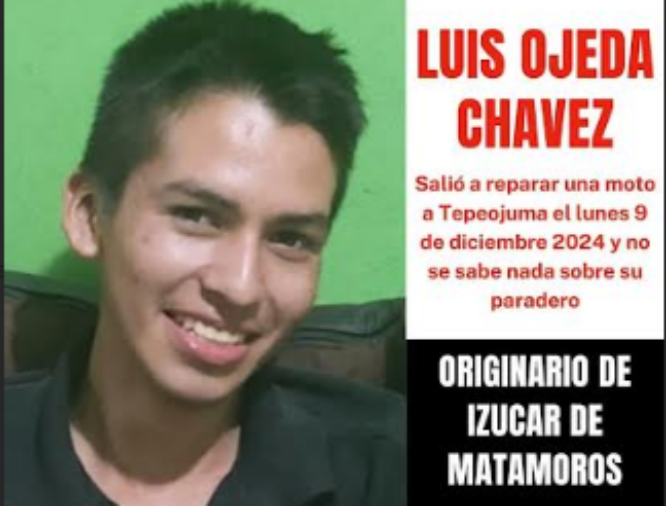 Joven fue a reparar una moto a Tepeojuma y ya no regresó a su casa