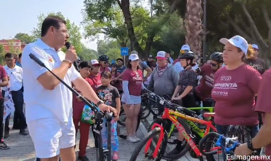 Armenta encabeza rodada y explica propuestas de movilidad