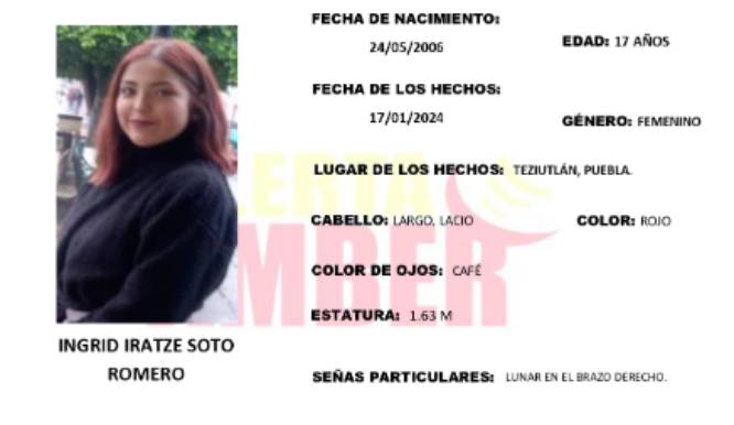 Ingrid de 27 años desapareció en calles de Teziutlán