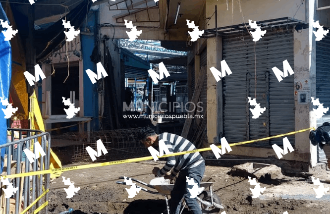 A marchas forzadas, remodelación del mercado Domingo Arenas en Texmelucan