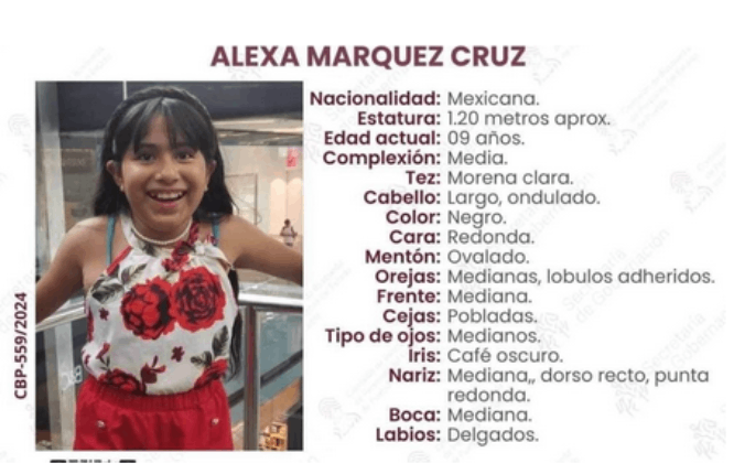 Alexa de 9 años desapareció en calles de la colonia San Sebastián Aparicio