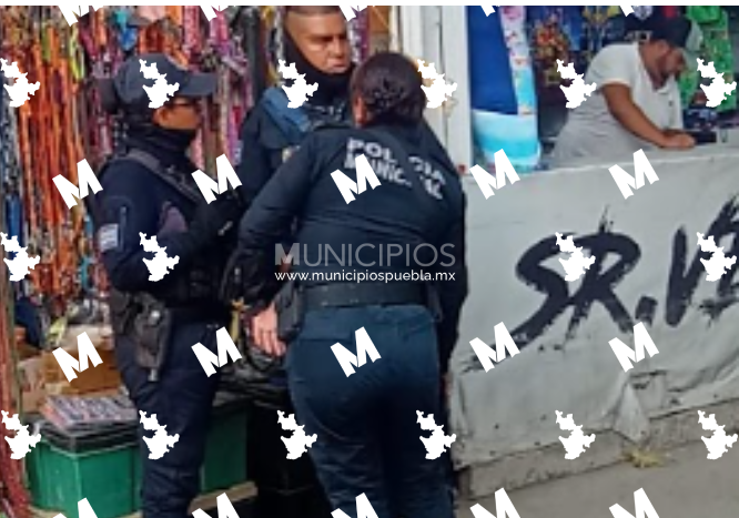 Se registra conato de enfrentamiento en el tianguis de Texmelucan