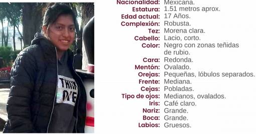 María Fernanda de 17 años desapareció en calles de Juan C. Bonilla