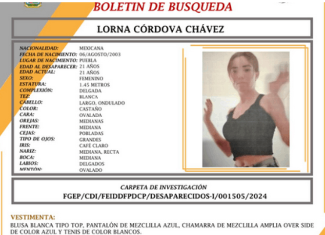 Lorna de 21 años desapareció en calles de la colonia La Loma