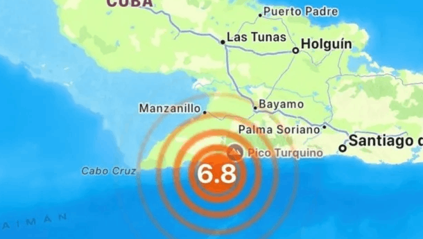 Registran temblor de 6.8 grados en Cuba