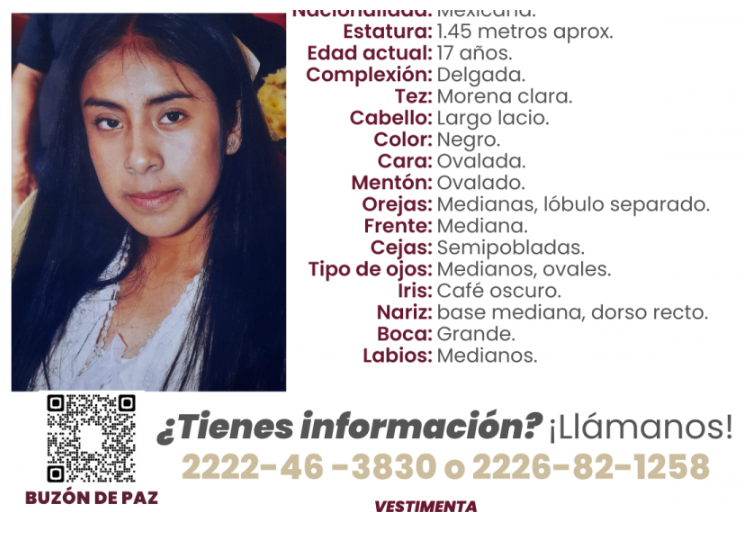 Yorely de 17 años desapareció en el ADO de Tehuacán