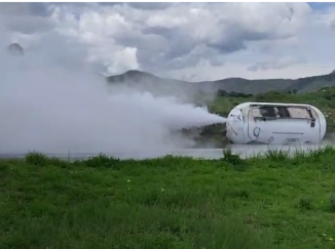 VIDEO En accidente a pipa de gas LP se le desprende tanque en Tlaxcala