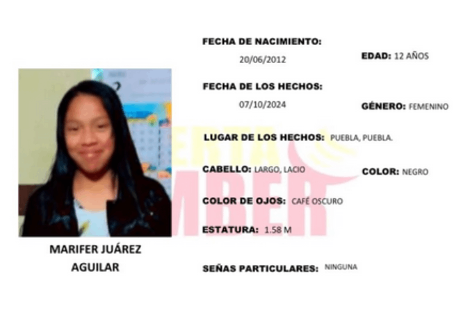 Marifer de 12 años se extravió en la colonia Popular; activan Alerta Amber