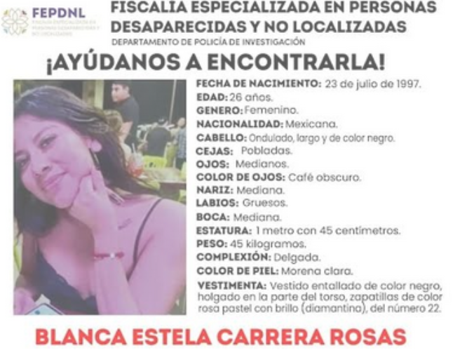 Hallan en Tenancingo supuestos restos de Blanca Estela, joven desaparecida afuera del Bora Bora