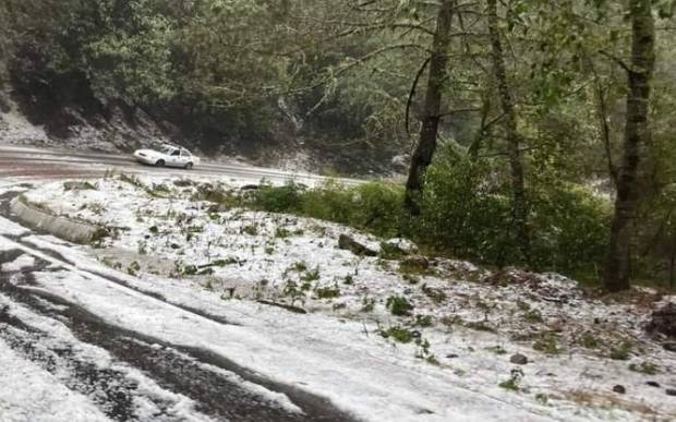 En primavera se registra fuerte granizada en Oaxaca