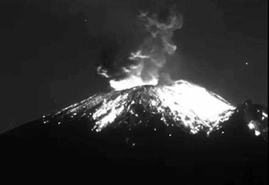 VIDEO Popocatépetl registra 10 explosiones este fin de semana