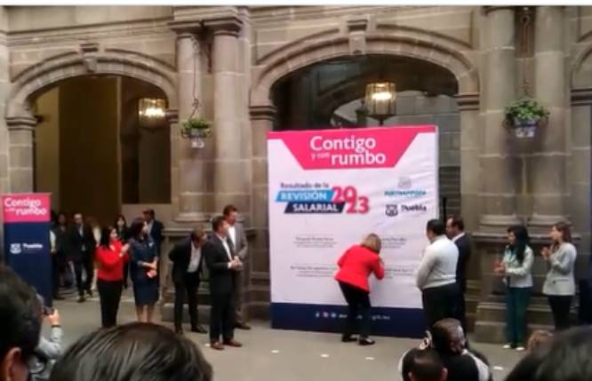 Pacta sindicato y Ayuntamiento de Puebla alza del 4% al salario