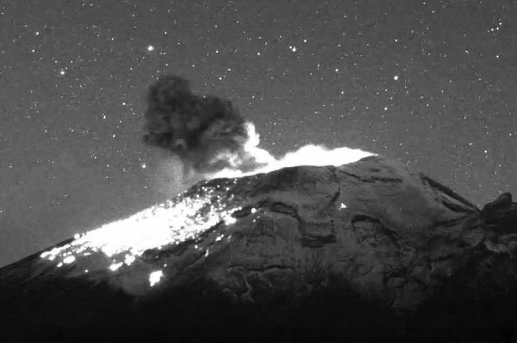 Popocatépetl registra 162 exhalaciones y cinco explosiones