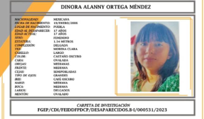 En Atlixco Dinora de 17 años salió a la escuela pero nunca llegó