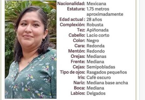 Esperanza de 28 años desapareció en calles de Cuetzalan