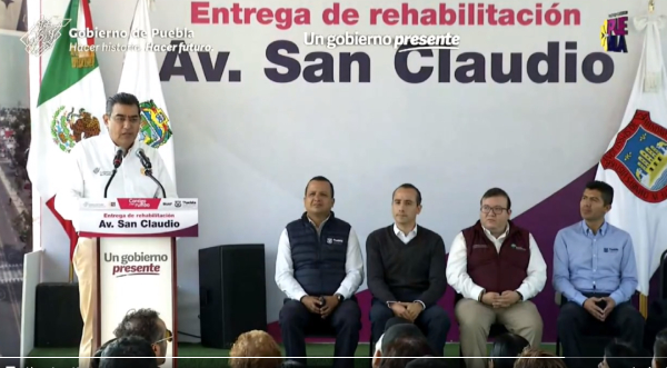 VIDEO Céspedes, Rivera y Cedillo inauguran rehabilitación de la avenida San Claudio