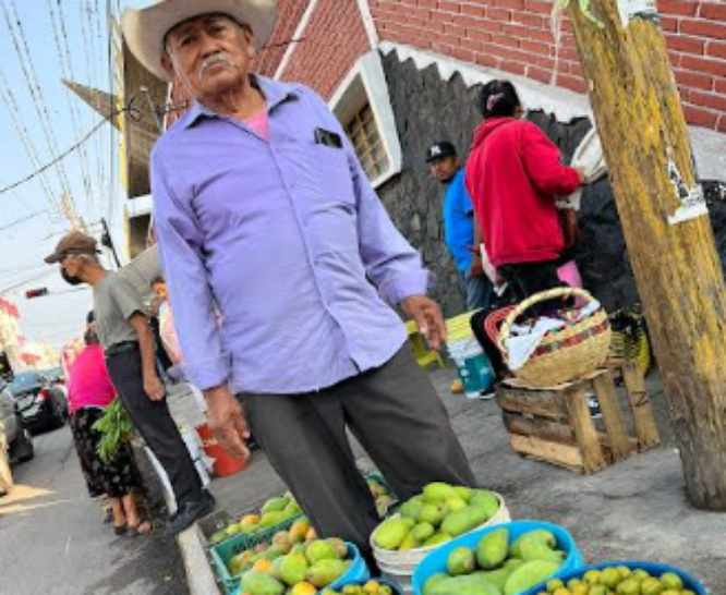 Abuelito viaja desde Tecomatlán a Izúcar para vender ciruelas y mangos