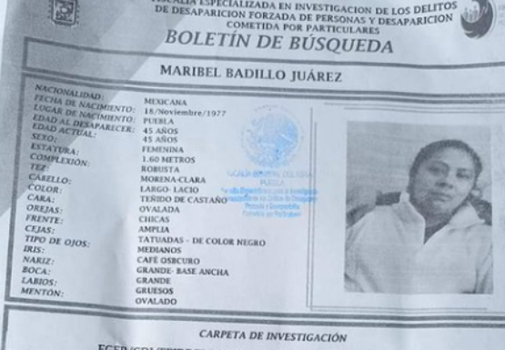 Maribel de 45 años desapareció en bulevar Carmen Serdán en Puebla
