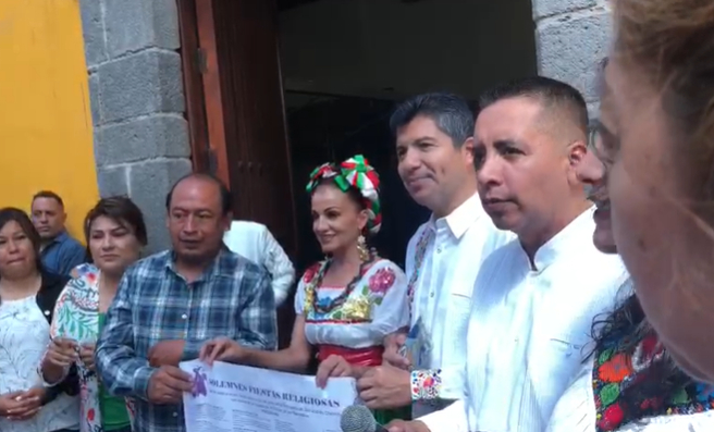 San Andrés Cholula inicia festejos de la Bajada de la Virgen de los Remedios