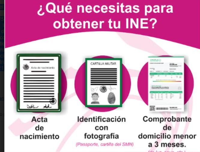 Amplía INE medios de identificación para tramitar credencial para votar