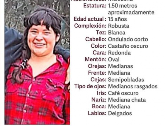 Flor de 15 años desapareció en calles de Quimixtlán