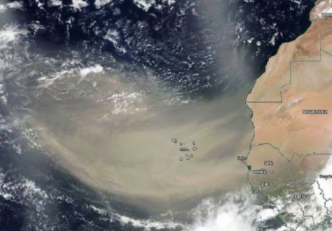 Nube de polvo del Sahara llega a México