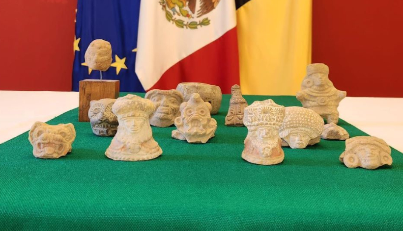Bélgica devuelve 20 piezas arqueológicas prehispánicas a México
