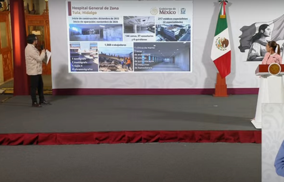 VIDEO En la mañanera Zoé Robledo presenta avances del nuevo Hospital de San Alejandro