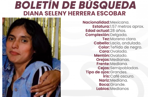 Buscan a Diana, desaparecida en Puebla desde el 31 de marzo