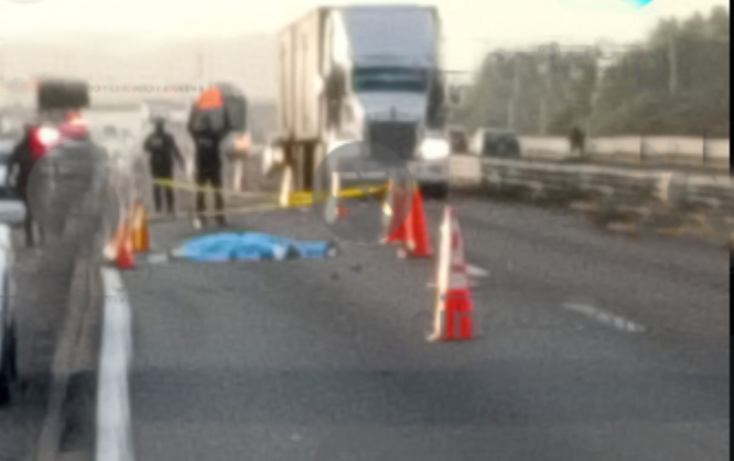 Muere conductor atropellado en la México–Veracruz, a la altura de Acatzingo