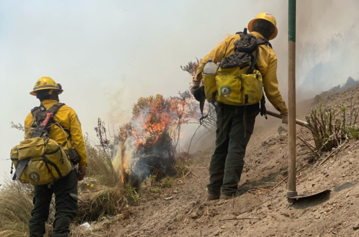 Continúa gobierno de Puebla trabajos de combate de incendios forestales
