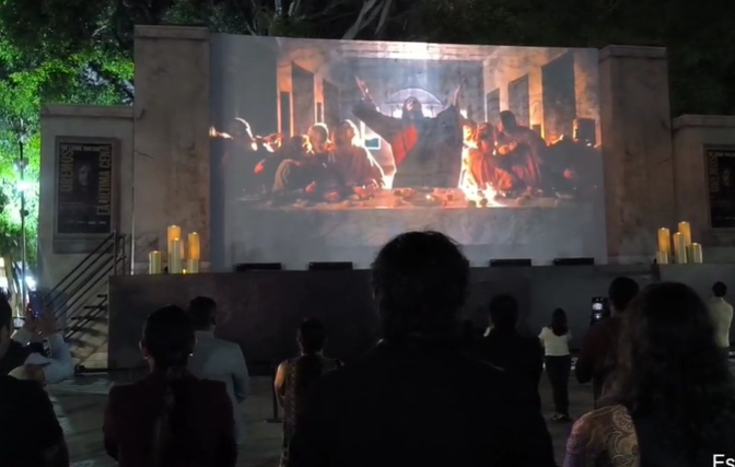 Inauguran en Paseo Bravo la proyección La Última Cena, el Cuadro Viviente