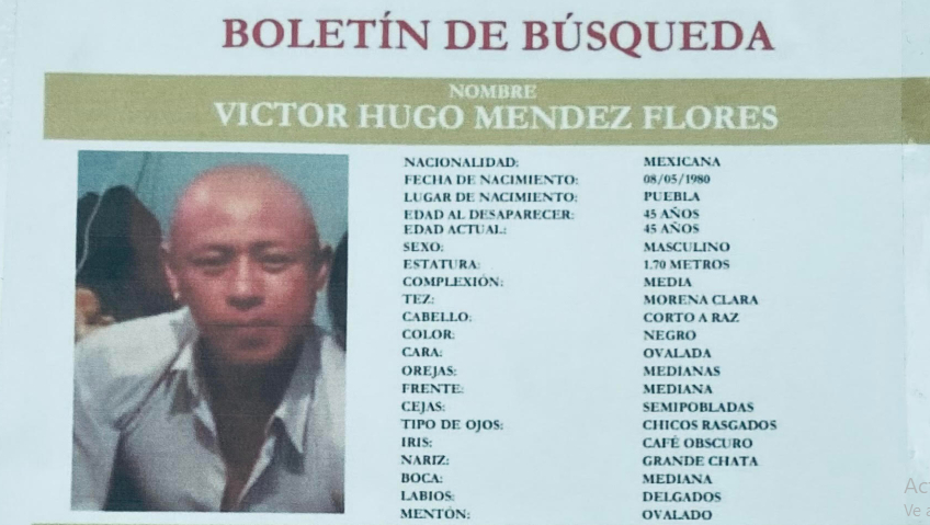 Buscan a Víctor Hugo, desaparecido en el centro de Atlixco desde el 7 de mayo
