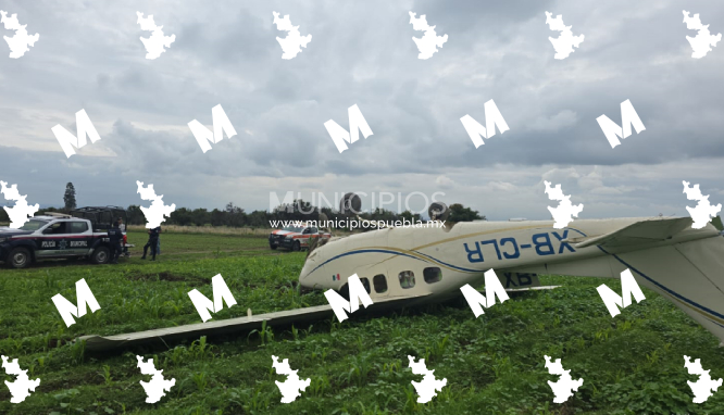 Se registra caída de una avioneta en la zona de Huejotzingo