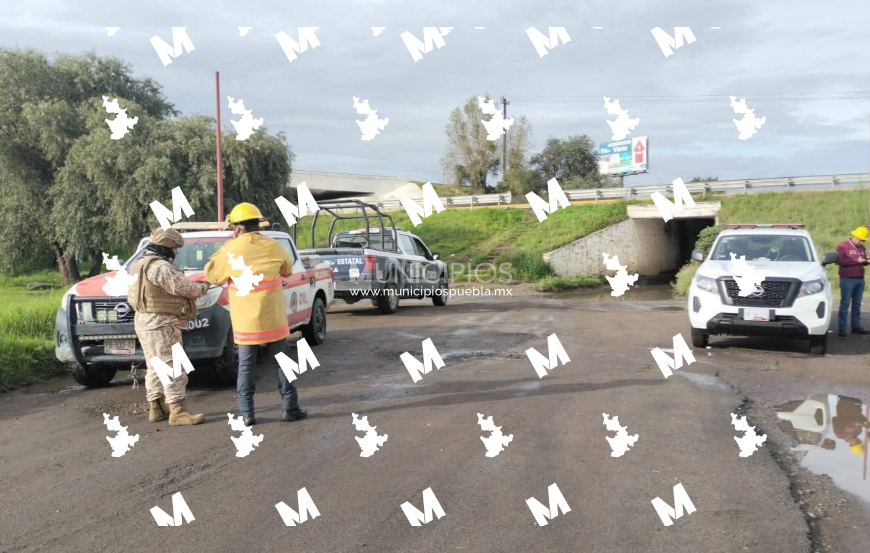 Fuga de gas en límites de Tlaxcala y Huejotzingo genera desalojo de 15 familias