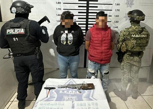 Aseguran a dos presuntos ladrones en Texmelucan