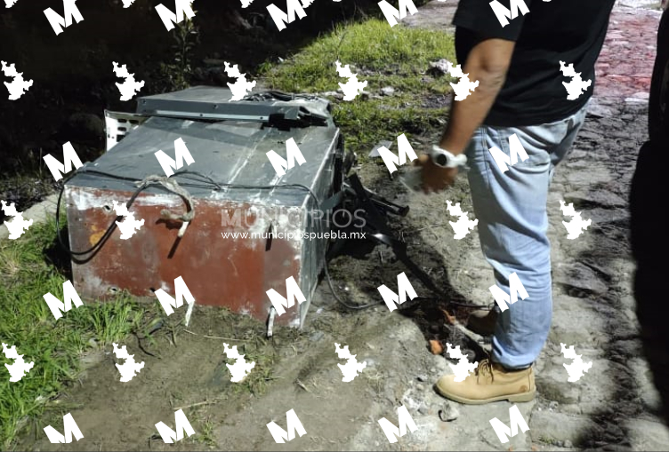 Roban cajero del Bienestar en Mazatecochco y logran recuperarlo tras persecución