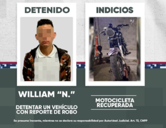 Cae William por conducir vehículo robado en la colonia La Playa