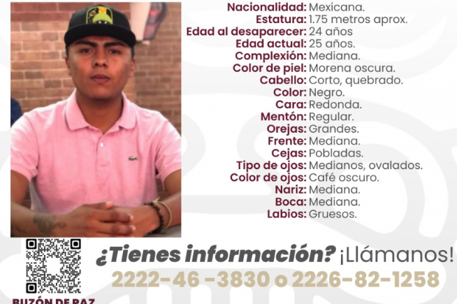 Buscan a Dennis Rodríguez, desaparecido en Venustiano Carranza