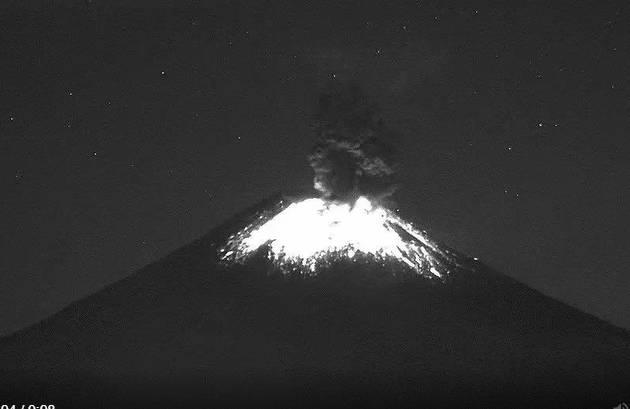 Popocatépetl, con gran actividad; registra 235 exhalaciones en 24 horas